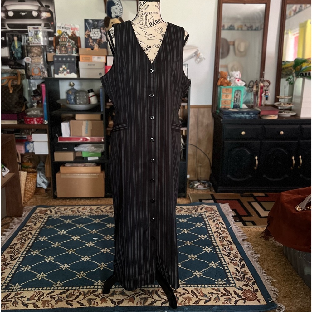 Vintage David Benjamin Stripe Vest Dress